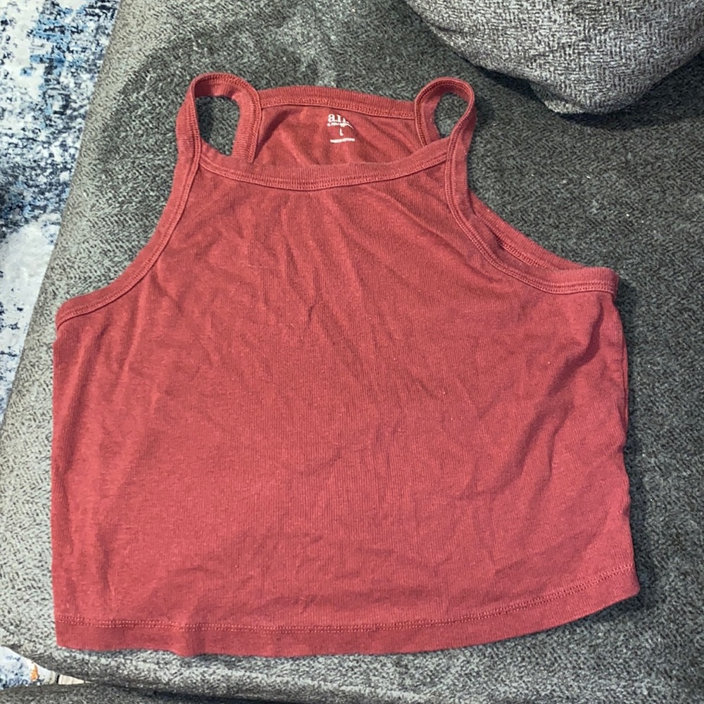 Red crop top